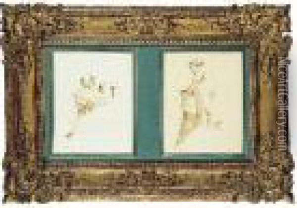 Deux Etudes De Personnages : Oil Painting - Giovanni Battista Tiepolo