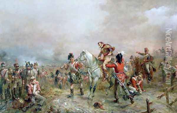 The Field at Waterloo Oil Painting - Robert Alexander Hillingford