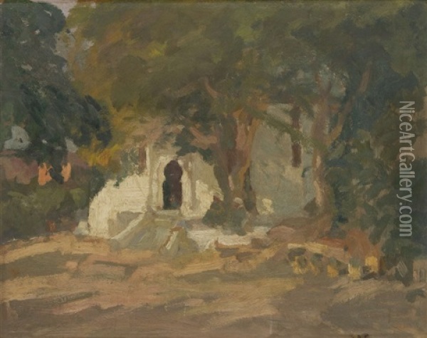 Mausolee Au Maroc Oil Painting - Elie Anatole Pavil