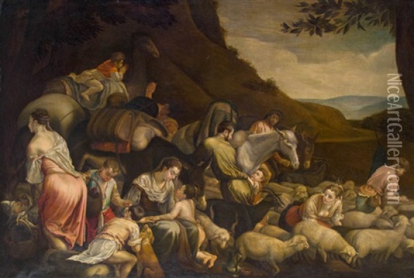 Ruckkehr Des Verlorenen Sohnes Oil Painting - Jacopo dal Ponte Bassano