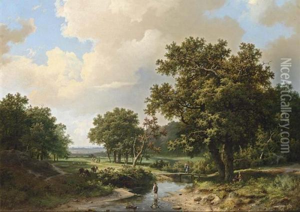Landscape Oil Painting - Marianus Adrianus Koekkoek