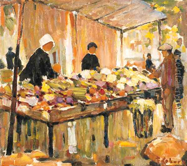 The Chinese Market 2 Oil Painting - Frank Coburn