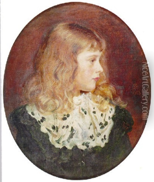 Portrait Of Margaret Millais, Daughter Of William Henry Millais, The Artist's Brother Oil Painting - John Everett Millais