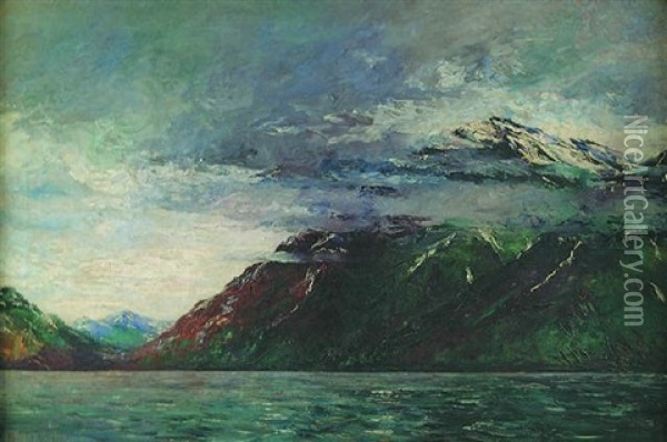 View Of Mount Mckinley, Alaska Oil Painting - Leonard M. Davis