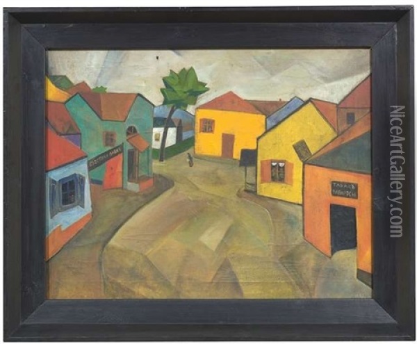 Rue De Village Oil Painting - Iosif Shkolnik