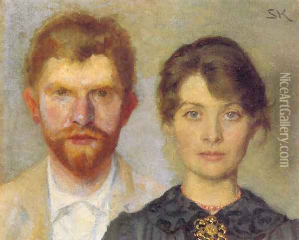 Retrato del matrimonio Oil Painting - Peder Severin Kroyer