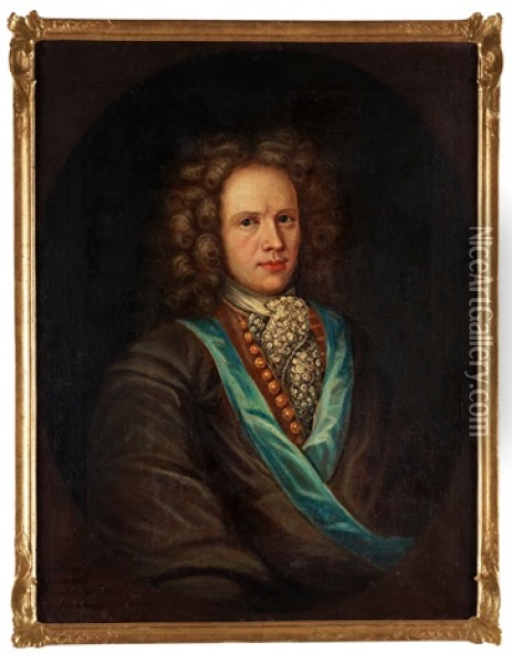 Johannes Torneros (+ Regina Kristina Drossander; Pair) Oil Painting - Martin (Martinus I) Mytens