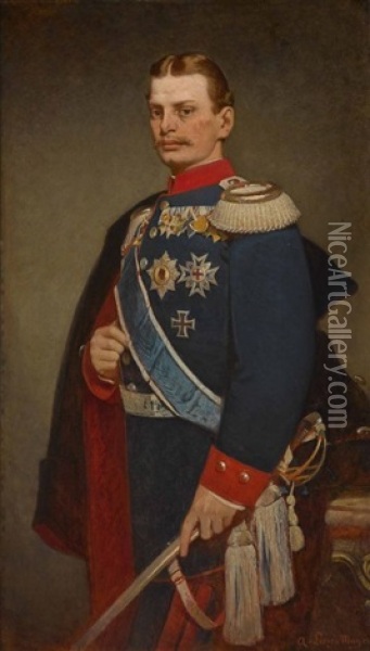 Prinz Leopold Von Bayern Oil Painting - Alexander von Liezen-Mayer