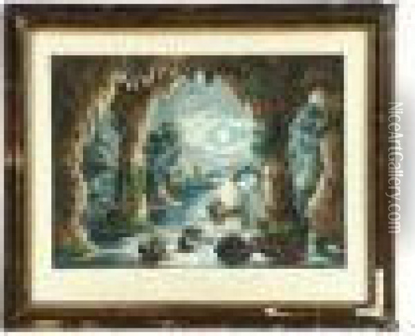 The Enchanted Cave Oil Painting - Currier & Ives Publishers