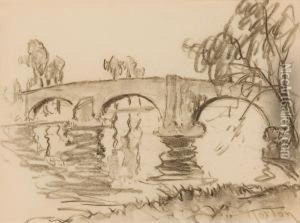 Pink Bridge, Sonning Oil Painting - William Samuel Horton