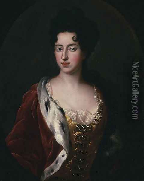 Portrait of Queen Catherine Leszczynska nee Opalinska Oil Painting - Unknown Painter