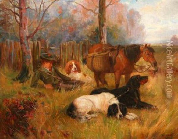 The Mid Day Rest Oil Painting - Arthur Wardle