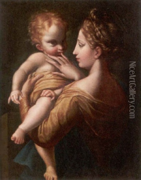 Madonna Mit Christuskind Oil Painting -  Parmigianino (Michele da Parma)
