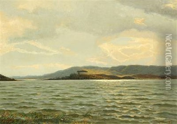 Landscape With Lake Oil Painting - Carl Milton Jensen