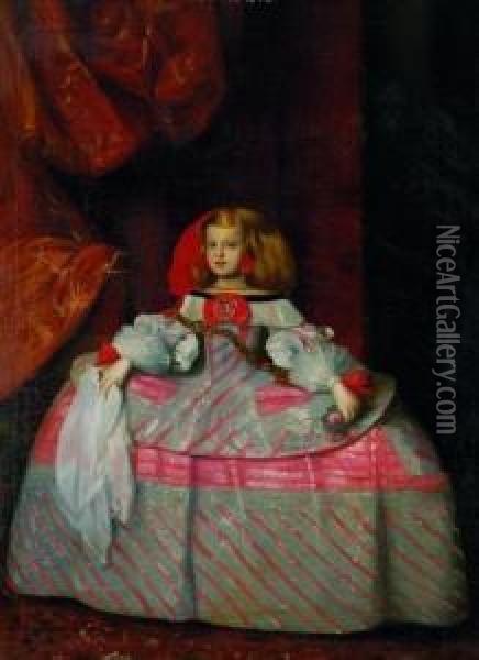 La Infanta Margarita Di Austria Oil Painting - Diego Rodriguez de Silva y Velazquez