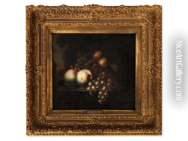 Fruit Still Life Oil Painting - Jacoba Maria van Nickele