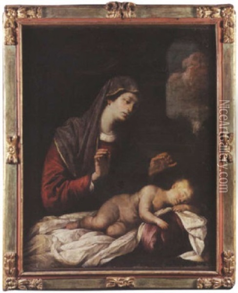 La Vierge A L'enfant Oil Painting - Benedetto Gennari the Elder