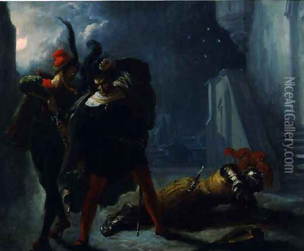 Death of Valentin Oil Painting - Alexandre-Marie Colin