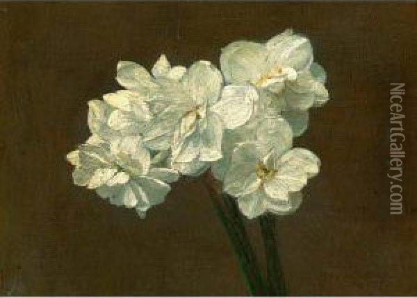 Bouquet De Narcisses Oil Painting - Victoria Dubourg Fantin-Latour