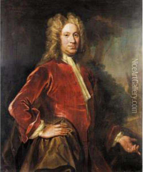 Portrait Of Charles, 9th Lord Elphinstone Oil Painting - Sir John Baptist de Medina