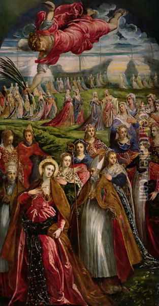 St. Ursula and the Eleven Thousand Virgins 2 Oil Painting - Jacopo Tintoretto (Robusti)