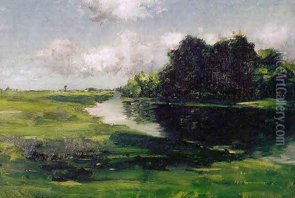 Long Island Landscape after a Shower of Rain Oil Painting - William Merritt Chase