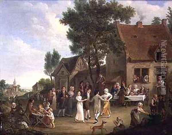 A Village Wedding Oil Painting - Leonard Defrance