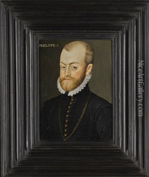 Portrait Of Philip Ii, King Of Spain Oil Painting - Lucas de Heere