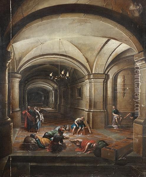 The Liberation Of Saint Peter Oil Painting - Hendrick van, the Younger Steenwyck