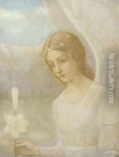 The Angel of the Annunciation Oil Painting - Lowell Dyer