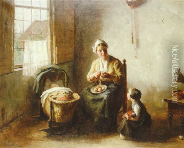 A Dutch Interior Oil Painting - Bernard de Hoog