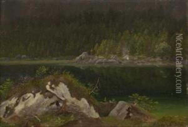 Gebirgssee Oil Painting - Eduard I Schleich