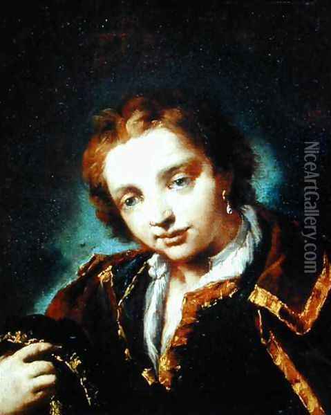 Portrait of a Young Man Oil Painting - Giovanni Antonio Guardi