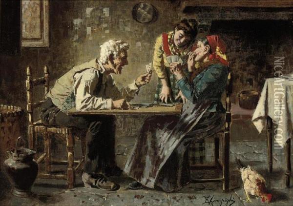 A Good Hand Oil Painting - Eugenio Zampighi