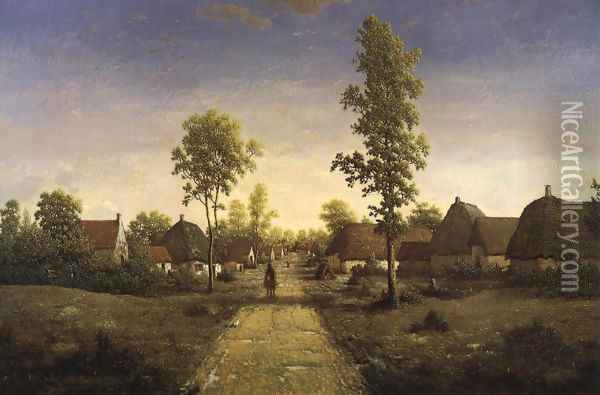 The Village of Becquigy 1857-1864 Oil Painting - Theodore Rousseau