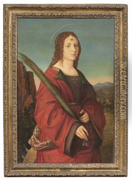 Santa Caterina D'alessandria Oil Painting - Bartolommeo Montagna