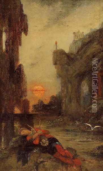 The Death of Sappho Oil Painting - Gustave Moreau