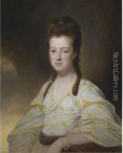 Portrait Of Lady Dorothy Cavendish Oil Painting - George Romney