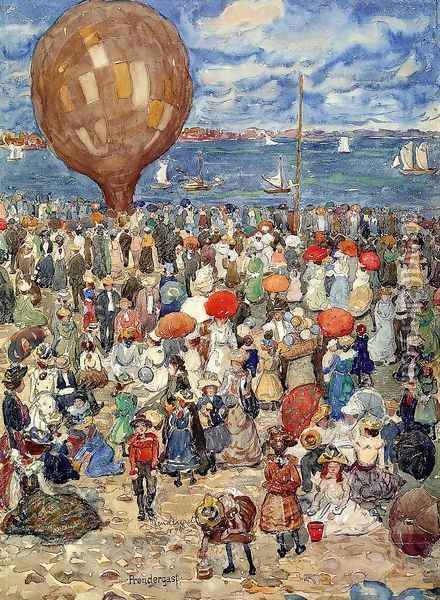 The Balloon Oil Painting - Maurice Brazil Prendergast