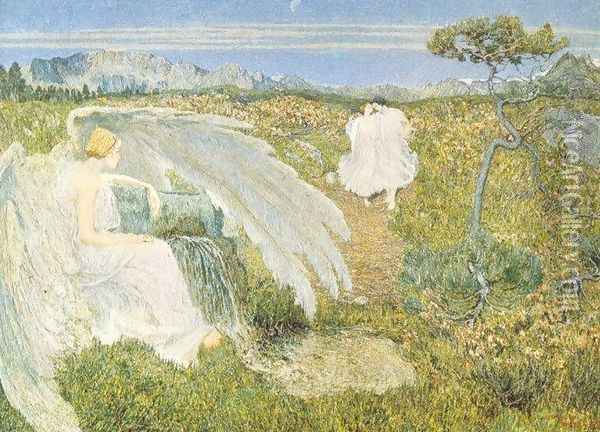 The Fountain of Youth Oil Painting - Giovanni Segantini
