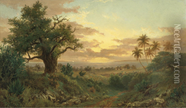 Atardecer (sunset) Oil Painting - Esteban, Philippe Chartrand