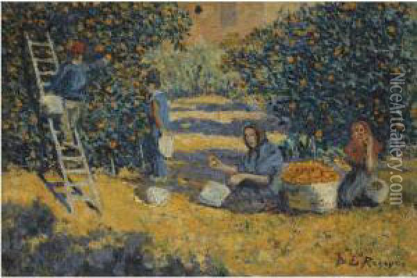 Orangers, Valencia Oil Painting - Dario de Regoyos y Valdes