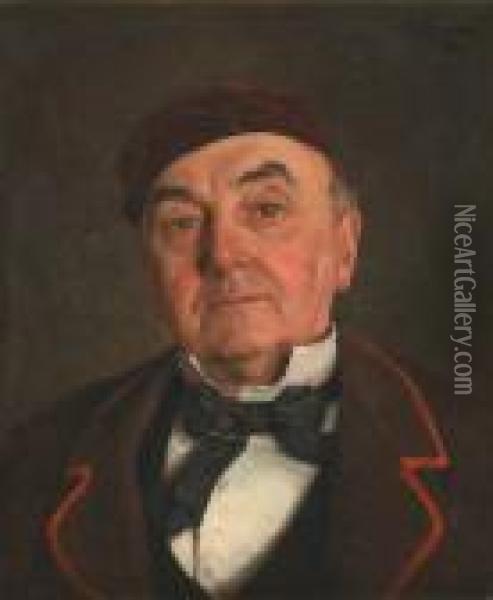 Portrait D'homme Au Bonnet Oil Painting - Fernand-Anne Piestre Cormon