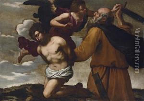 The Sacrifice Of Isaac Oil Painting - Orazio Riminaldi