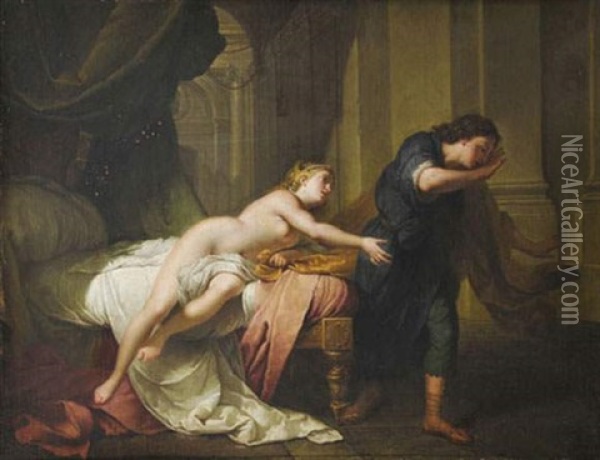 Joseph Sollicite Par La Femme De Putiphar Oil Painting - Jean Baptiste Nattier