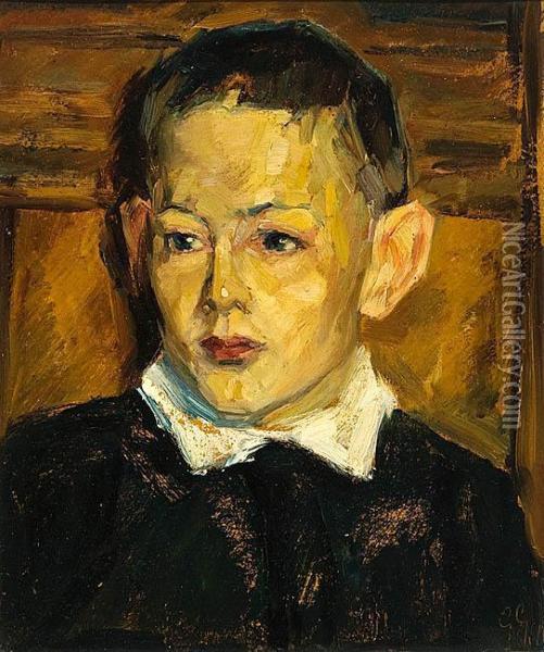 Portrat Eines Jungen Oil Painting - Georg Gelbke