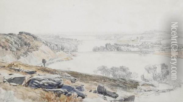 View Of Liverpool Waterworks, Rivington Valley Oil Painting - Frederick William Hulme