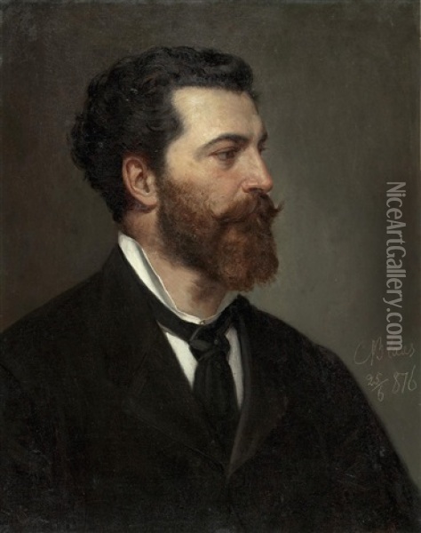 Portrat Von Julius Von Blaas Oil Painting - Karl von Blaas