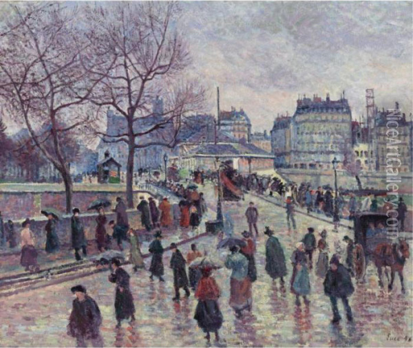 Paris, Le Pont De L'archeveche Oil Painting - Maximilien Luce