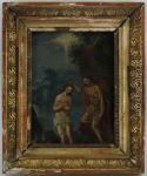 Le Bapteme Du Christ Oil Painting - Pierre Le Romain I Mignard
